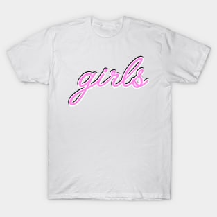 girls pink shadowed T-Shirt